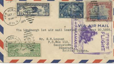 Cover flown by Lindbergh
