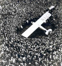 Charles Lindbergh's historic Spirit of St. Louis flight re-created at  AirVenture — sort of